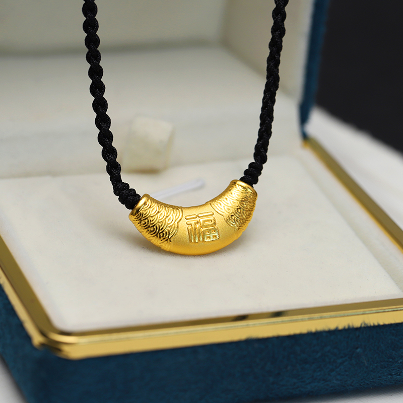 足金999小福星弯管3d个性金宝宝