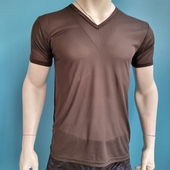 修身 外贸日单吸水速干短袖 薄款 夏季 t恤男冰丝V领半袖