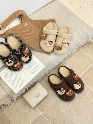 爆款网红厚底毛毛棉拖鞋女外穿2025新款秋冬可爱卡通包头Kitty猫