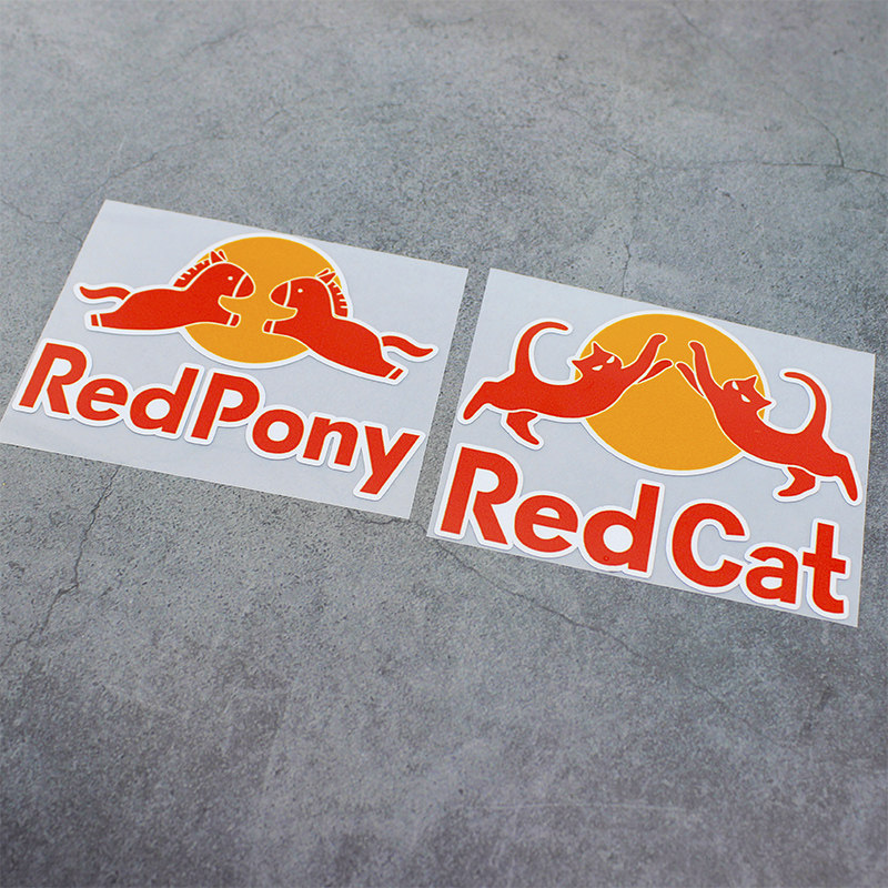 滑雪板redcat个性创意反光头盔装饰贴纸防水行李箱耳机盒摩托