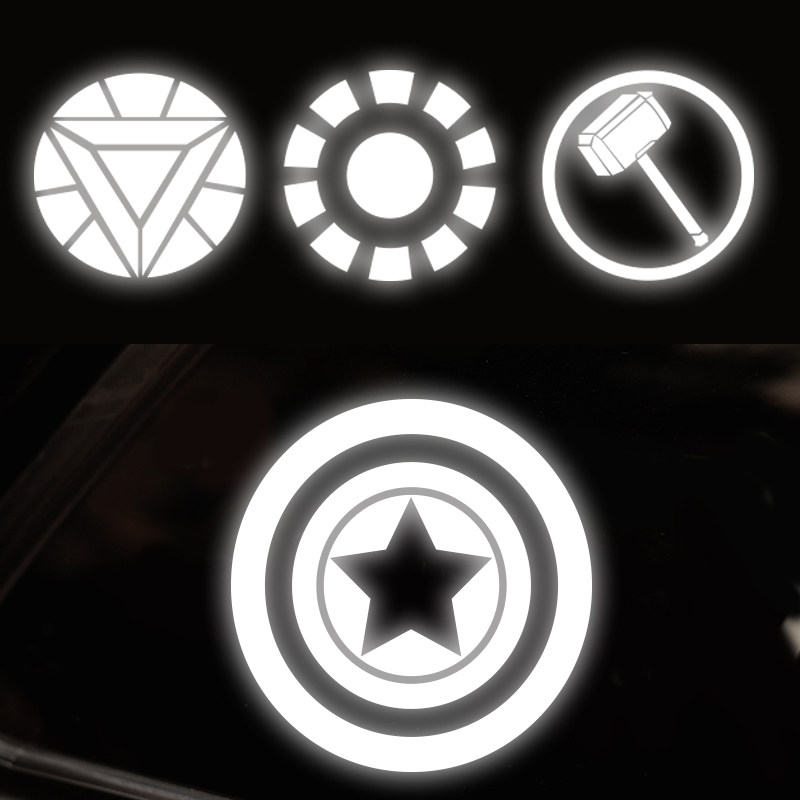 复仇者联盟史塔克钢铁侠量子反应堆电动车摩托车反光贴纸