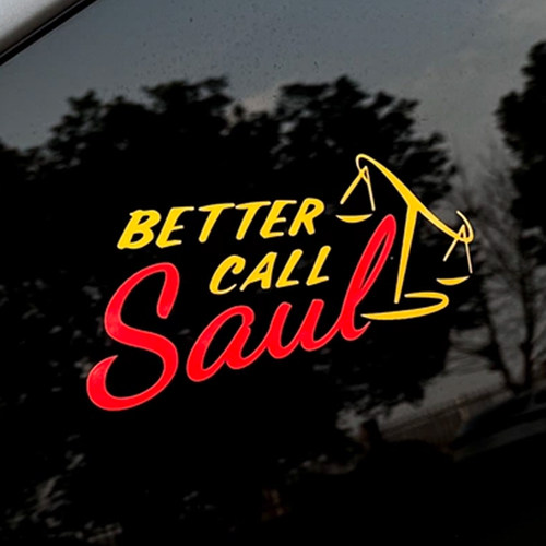 风骚律师Better Call Saul个性创意三角窗英文车贴绝命毒师车贴