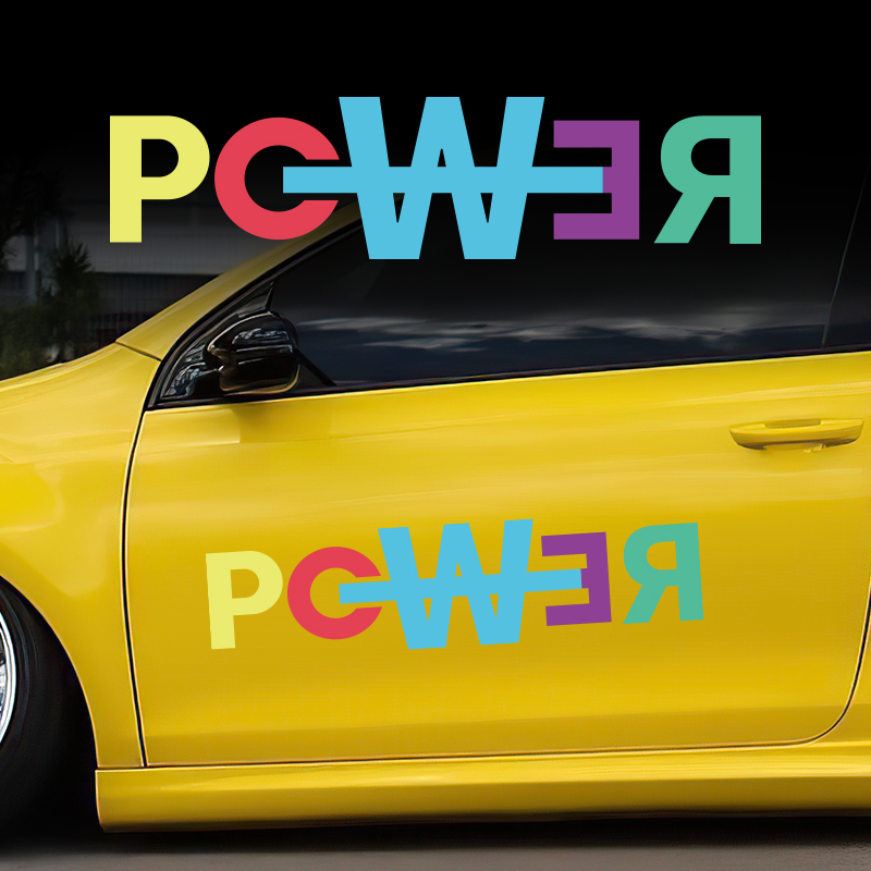 GD权志龙新专辑POWER个性创意汽车贴纸行李箱电动车防水反光贴画