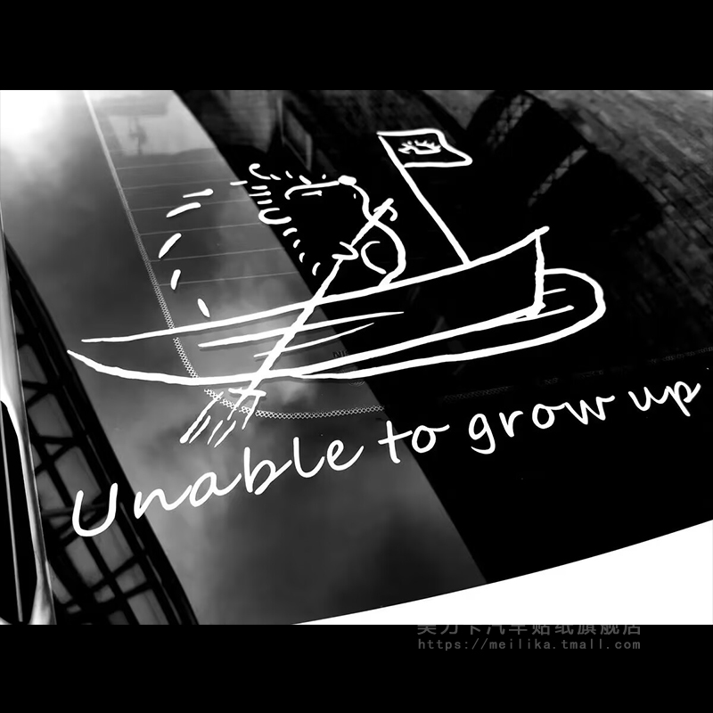 个性创意赵雷车贴纸小刺猬专属乘风破浪船长流行网红后玻璃摇滚