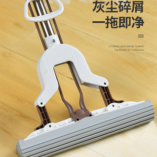 加大号加粗吸水海绵免手洗一拖懒人家用对折式 胶棉拖把头地拖布净