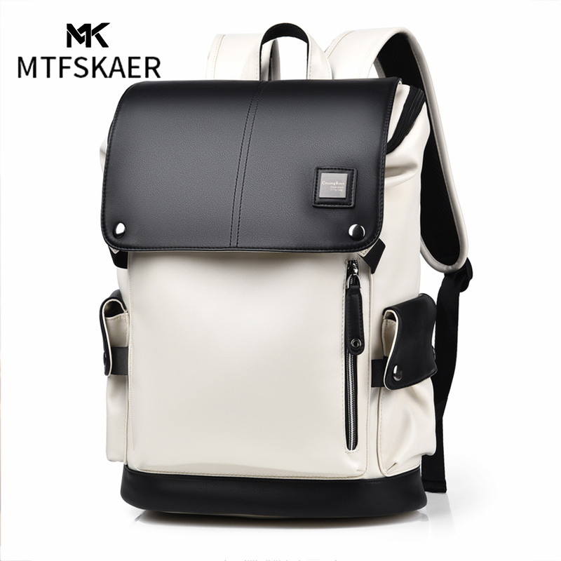 香港MTFSKAER真皮双肩包男士