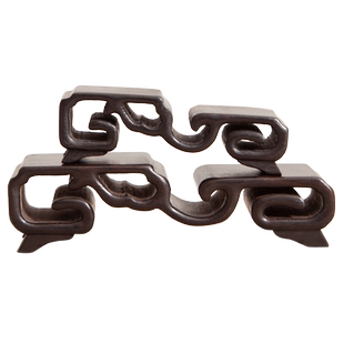 红木小书卷底座实木高低台紫光檀茶壶茶具摆件工艺品香炉底座托架