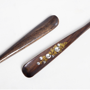 黑檀木鞋拔子长柄家用提鞋器实木穿鞋神器鞋把子鞋抽鞋扒子鞋溜子