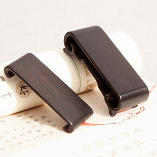 实木质奇石玉石茶具印章摆件底座托架红木工艺品紫光檀木雕小书卷