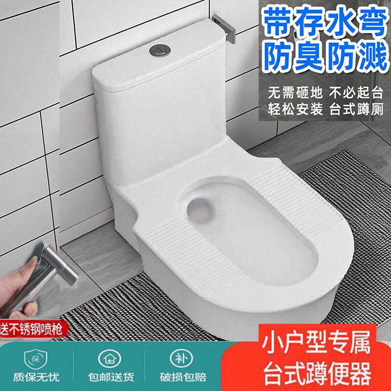 阳装蹲坑免挖地带S存水弯一体
