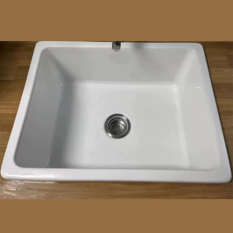 厨房台上菜盆陶瓷水槽超深洗衣盆加深洗手盆洗脸盆平底洗衣池反口