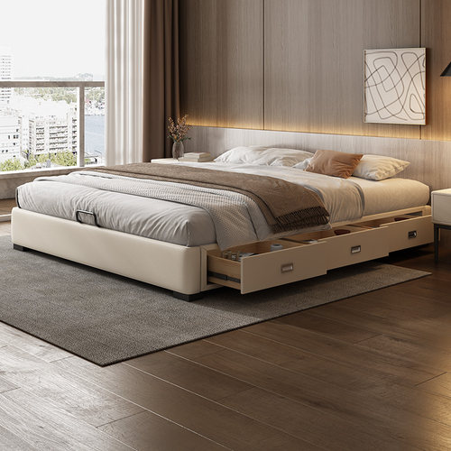 佐慕无床头床小户型储物床