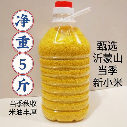 桶装新小米山东沂蒙山黄小米谷子米食用月子米米脂米油厚新黄小米