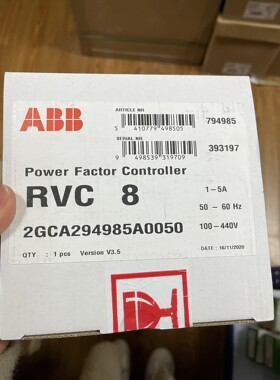 ABB原装正品 无功率补偿仪 RVC-8 10148029