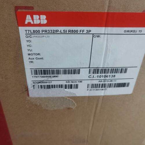 ABB塑壳断路器T7L800 PR332/P-LSI R80全新原装拍前请询价