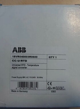 1SVR040002R0500 CC-U/RTD ABB全新原装拍前请询价