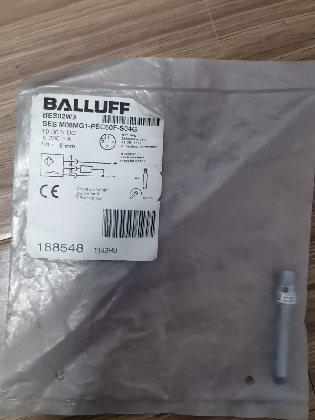 BALLUFF BES M08MG1-PSC60F-S04G全新原装拍前请询价