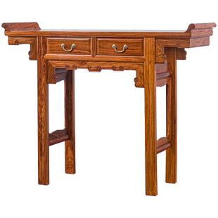 红木家具刺猬紫檀翘头案花梨木新中式香几玄关供桌全实木条案佛台