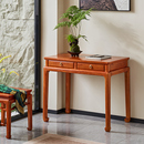 贡艺名居红木家具缅甸花梨木明式 实木马蹄带抽办公桌 小书桌新中式