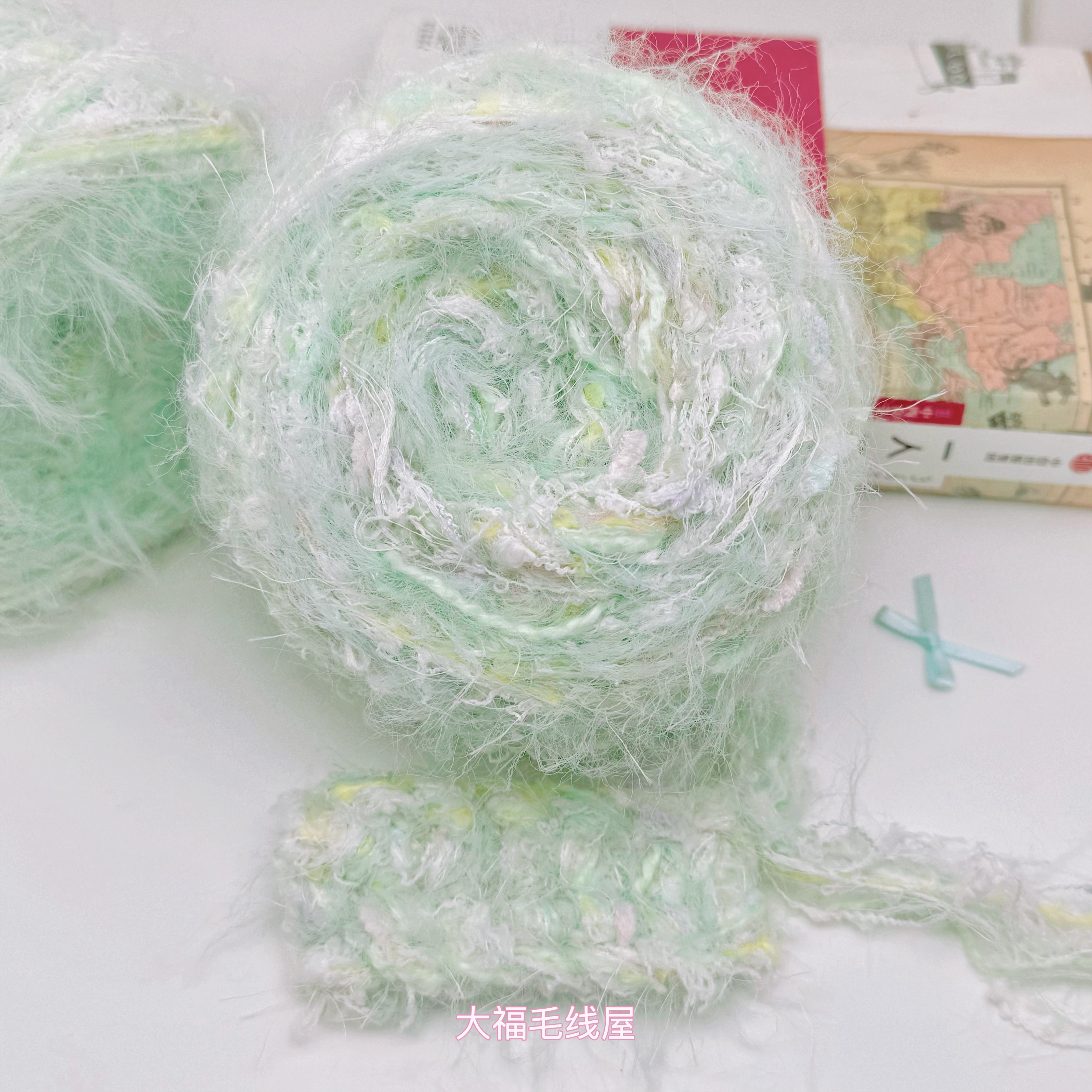 100g 青青乐园 小香风混线编织包手工diy渐变毛线特色线