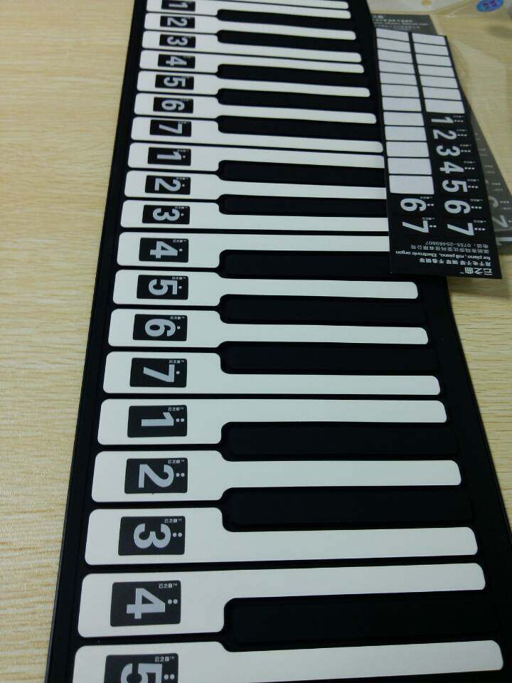 49键61键88键钢琴贴纸手卷钢琴初学好帮手贴纸