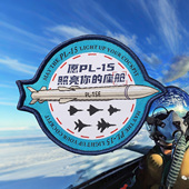 霹雳15战术魔术贴章士气臂章战士军迷背包刺绣百搭背包贴章飞行员