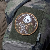 熊猫军团战术魔术贴章徽章军迷臂章彩色士气章马甲背包贴军事队徽