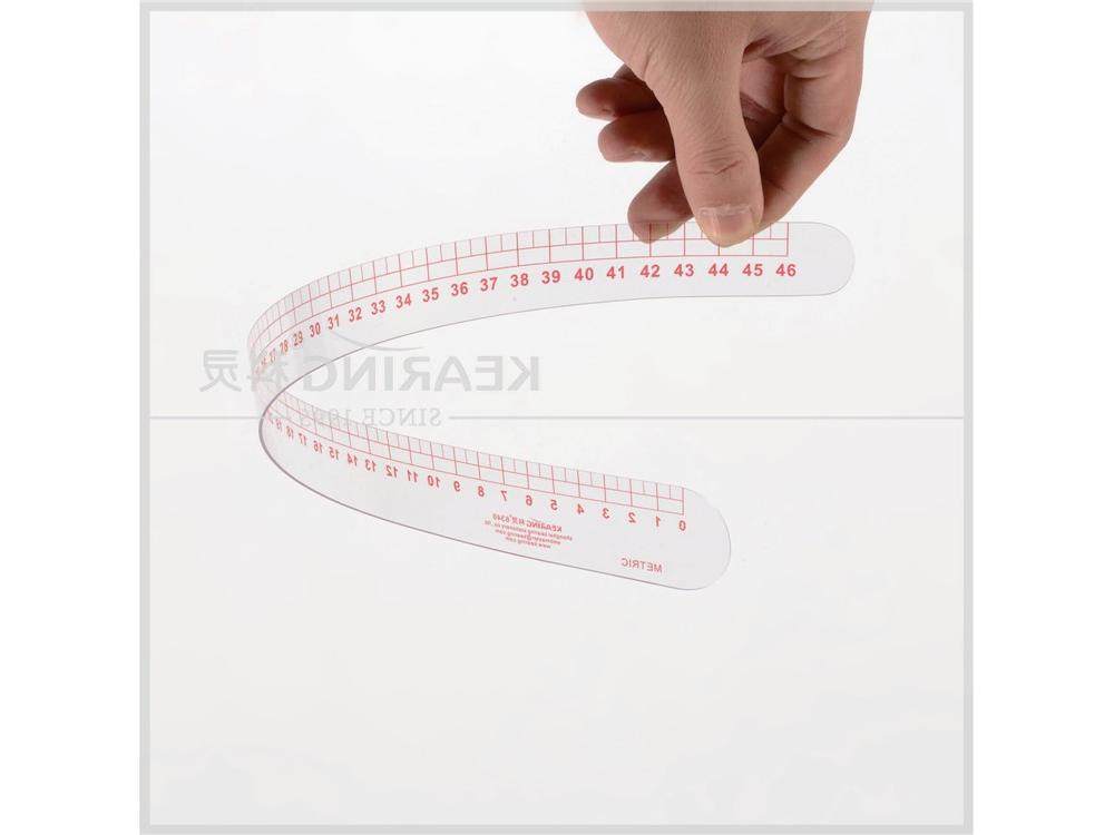 科灵6346内置式服装尺小刀尺裁床尺服装打版绘图用尺黑科技