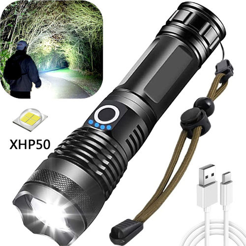 热销伸缩变焦XHP50强光LED户外