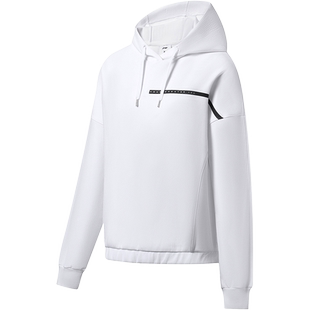 李宁加绒连帽卫衣长袖女秋季防风上衣跑步反光保暖宽松休闲运动女