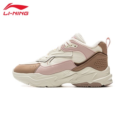 李宁女款运动鞋冬季新款舒适保暖