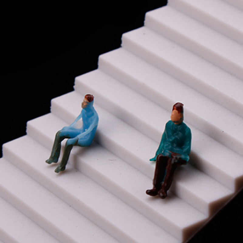 DIY手工材料沙盘建筑ABS台阶板塑料板模型改造板仿真楼梯可做瓦顶