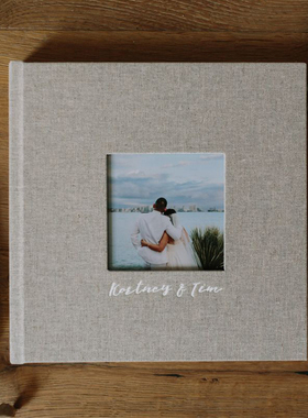 极简灰色布艺相册定制高端结婚纱照写真大容量家庭照片打印成册
