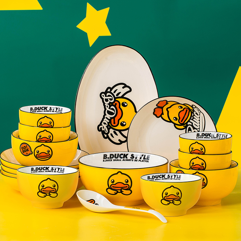 吃饭餐具卡通碗碟套装网红