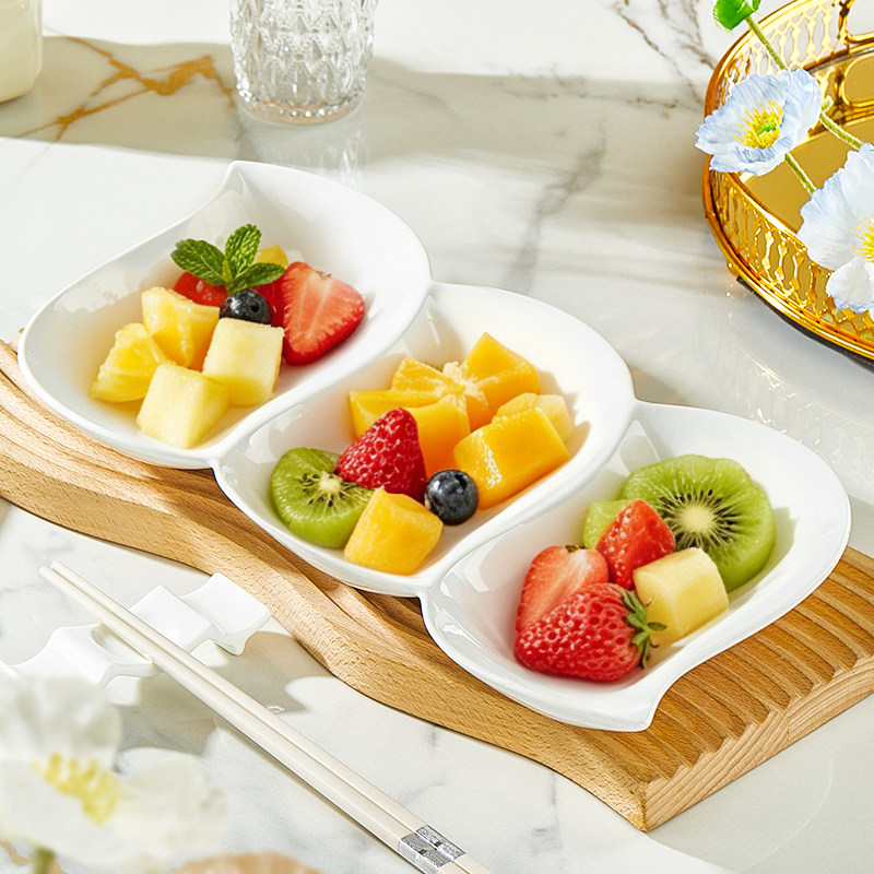 若岚加厚陶瓷备菜火锅小菜分格盘