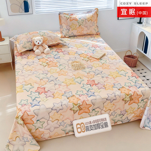 A类60S高支卡通单件100%加厚纯棉床单小床上下铺1.2 1.35全棉被单