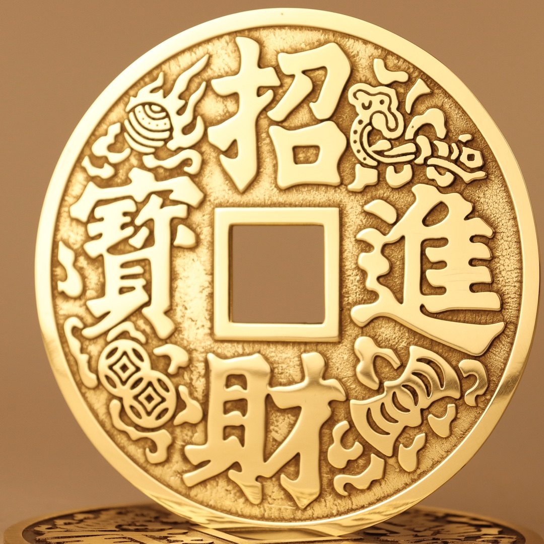 铜钱纯黄铜招财进宝铜钱挂件大号过门石下压的铜钱压门槛镇宅之宝