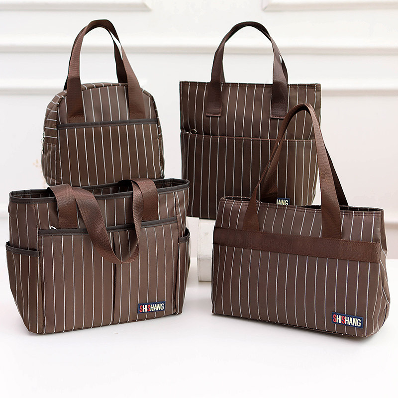 手提包防水拉链加厚单肩包简约条纹潮流布艺妈咪包上班逛街购物袋,箱包皮具/热销女包/男包,通用款女包,淘宝优惠券,粉丝福利购,淘宝优惠卷