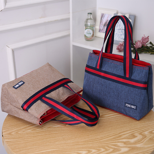 防水布手提包女潮流手拎袋双层拉链小布包帆布妈咪包中青年妈妈包