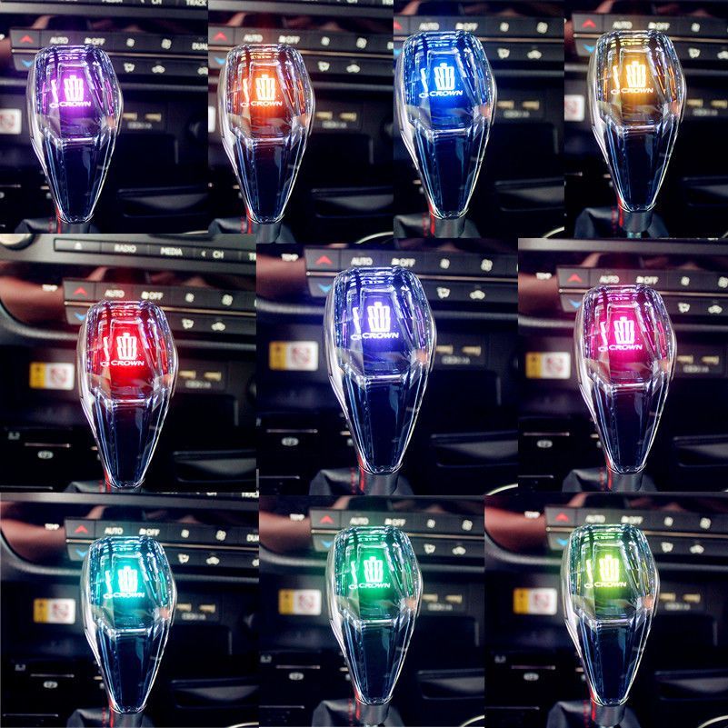 适用于丰田皇冠改装水晶档把氛围灯专用排挡头触摸感应发光排档杆