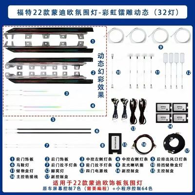 适用于13-25款蒙迪欧氛围灯22款EVOS动态镭雕饰板气氛灯专用改装