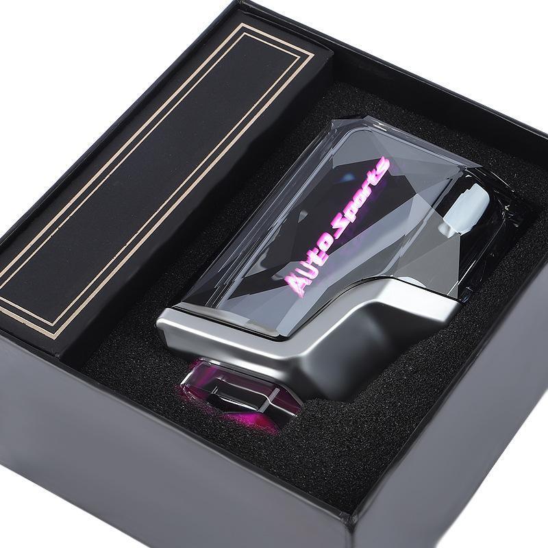 新款汽车改装自动挡按钮排挡头LED触摸发光水晶档把通用