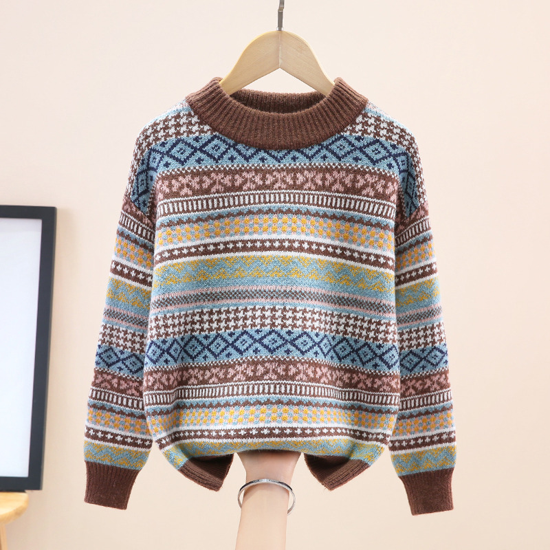 秋冬季女童针织衫毛衣