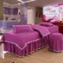 Thẩm mỹ viện màu hồng tím bốn giường làm đẹp đặc biệt bao gồm bốn bộ sản phẩm cao cấp theo phong cách châu Âu mới thân thiện với làn da - Trang bị tấm mẫu ga phủ giường spa