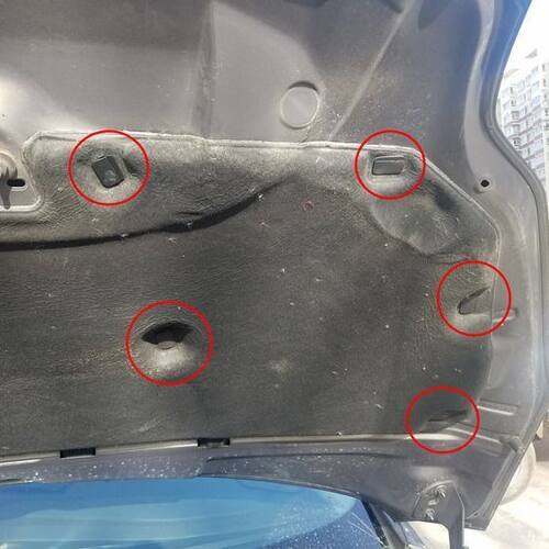适配福特新福克斯经典致胜/翼博/翼虎机盖隔热棉引擎盖隔音棉卡扣