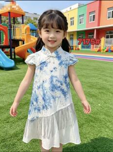 女童汉服连衣裙夏装2026儿童裙子超好看夏季小女孩国风流苏旗袍裙