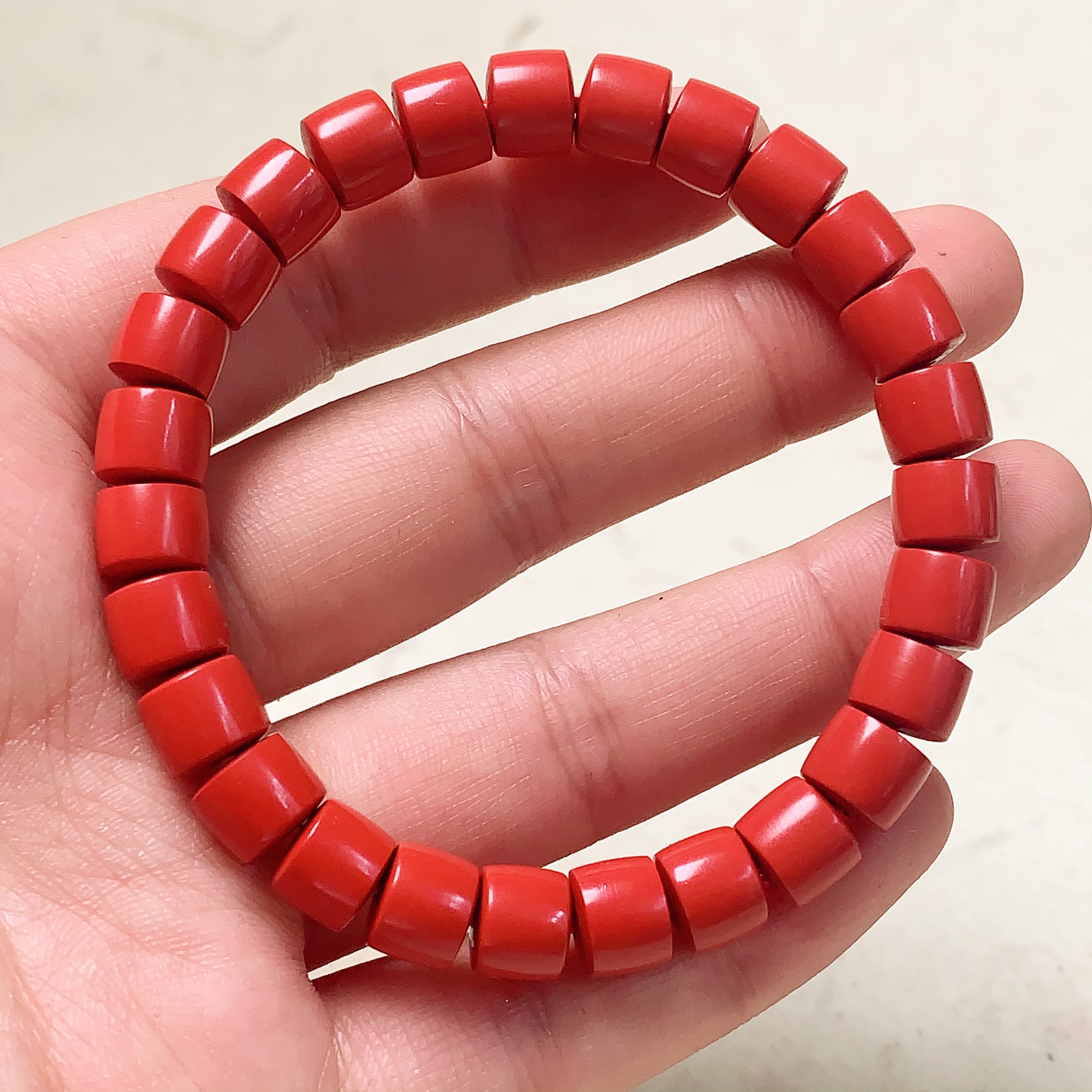 高品质朱砂8mm老型珠手串