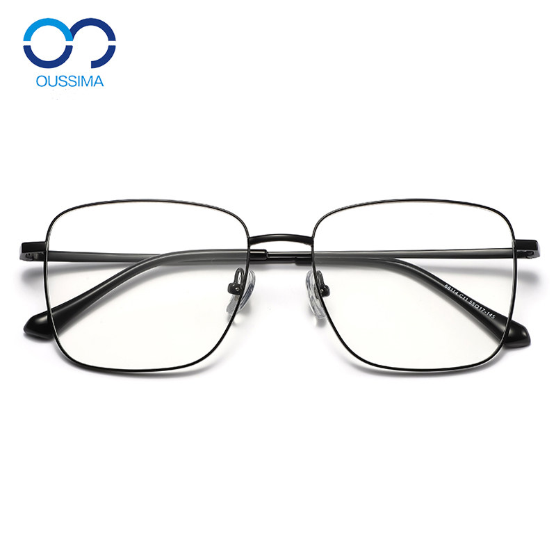 金属多边黑框眼镜近视女素颜大方框配有度数散光变色防蓝光架男潮