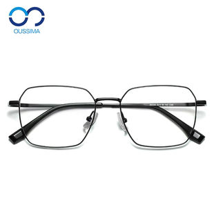 多边形眼镜框镜架女复古金边适合大脸的近视可配度数眼镜架脸胖潮