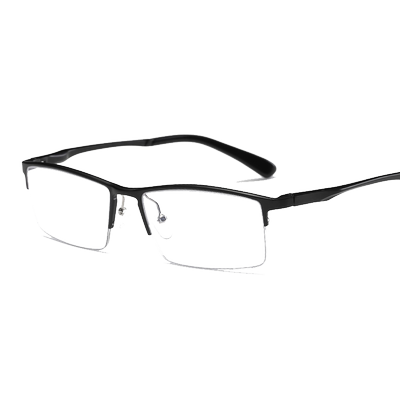 铝镁半框眼镜商务近视变色防蓝光